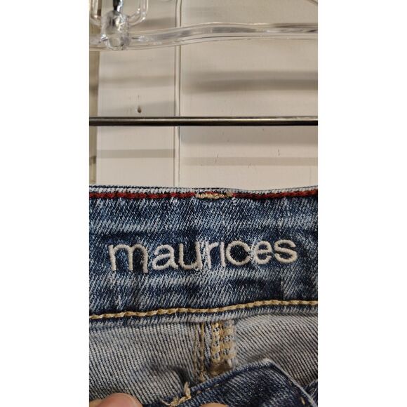 Maurices High Rise Boyfriend Dark Wash Distressed Denim Jeans 16 Long Women's - Picture 6 of 10